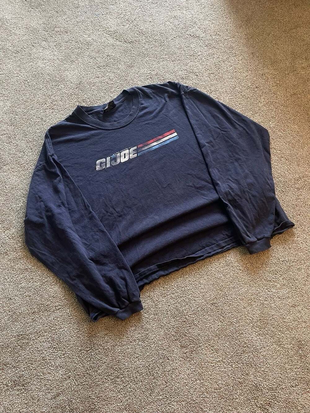 Steve & Barry's GI Joe Long Sleeve T-Shirt, XXL, Navy Blue, 100% Cotton, Made in